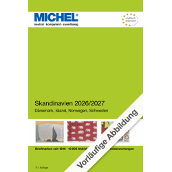 Catalogue de cotation Michel timbres de Scandinavie 2025-2026.