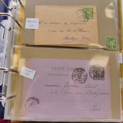 Lot d'entiers postaux et PAP de France en un album.
