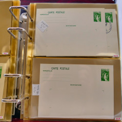 Lot d'entiers postaux et PAP de France en un album.