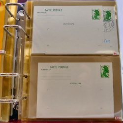 Lot d'entiers postaux et PAP de France en un album.