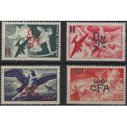 La Réunion série prototypes timbres poste aérienne CFA N°52-55 neuf**.