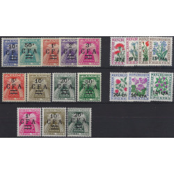 La Réunion timbres taxes surchargés CFA N°36-54 série neuf**.