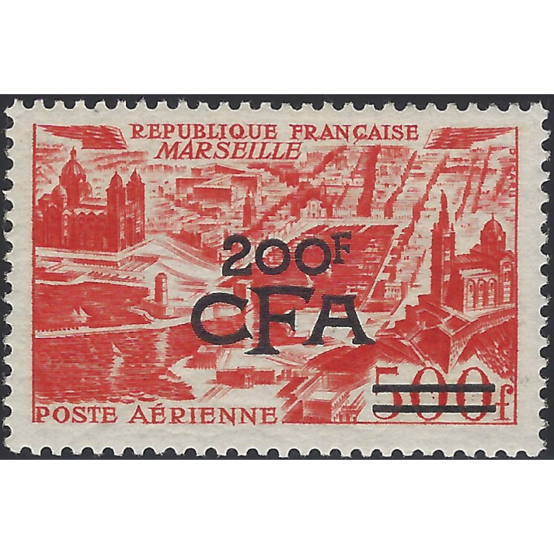 La Réunion Marseille timbre poste aérienne CFA N°50 neuf**.