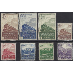 Timbres colis postaux de France N°174-181 série neuf**.