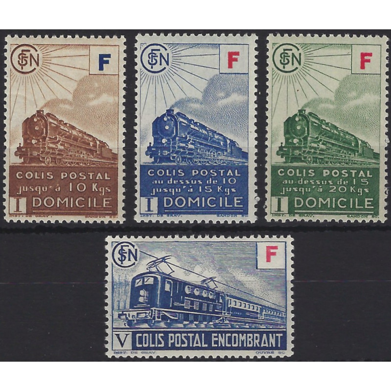Timbres colis postaux de France N°200-203 série neuf**.