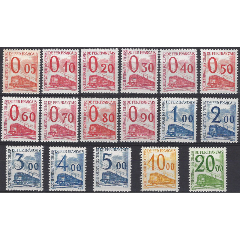Timbres petits colis postaux de France N°31-47 série neuf**.