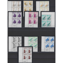 Timbres préoblitérés de France N°213A-223A série en bloc de 4 neuf**.