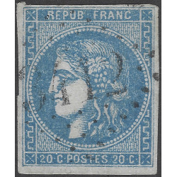 Bordeaux timbre de France N°46Ac bleu gris oblitéré.