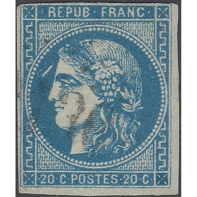 Bordeaux timbre de France N°46B variété oblitéré.