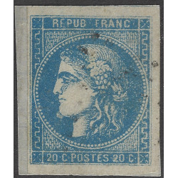 Bordeaux timbre de France N°46B variété sur petit fragment.