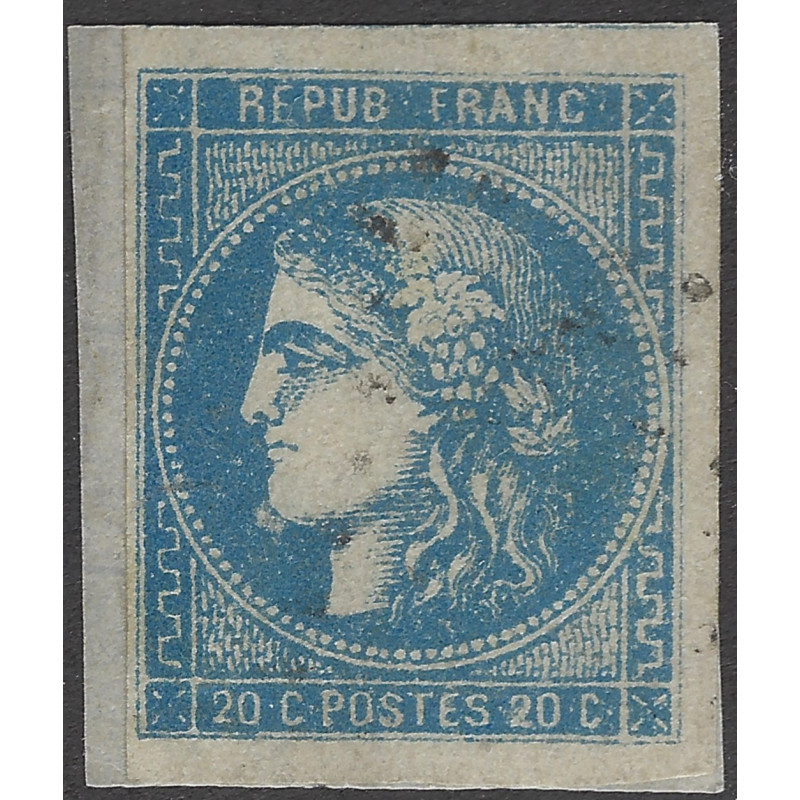 Bordeaux timbre de France N°46B variété sur petit fragment.