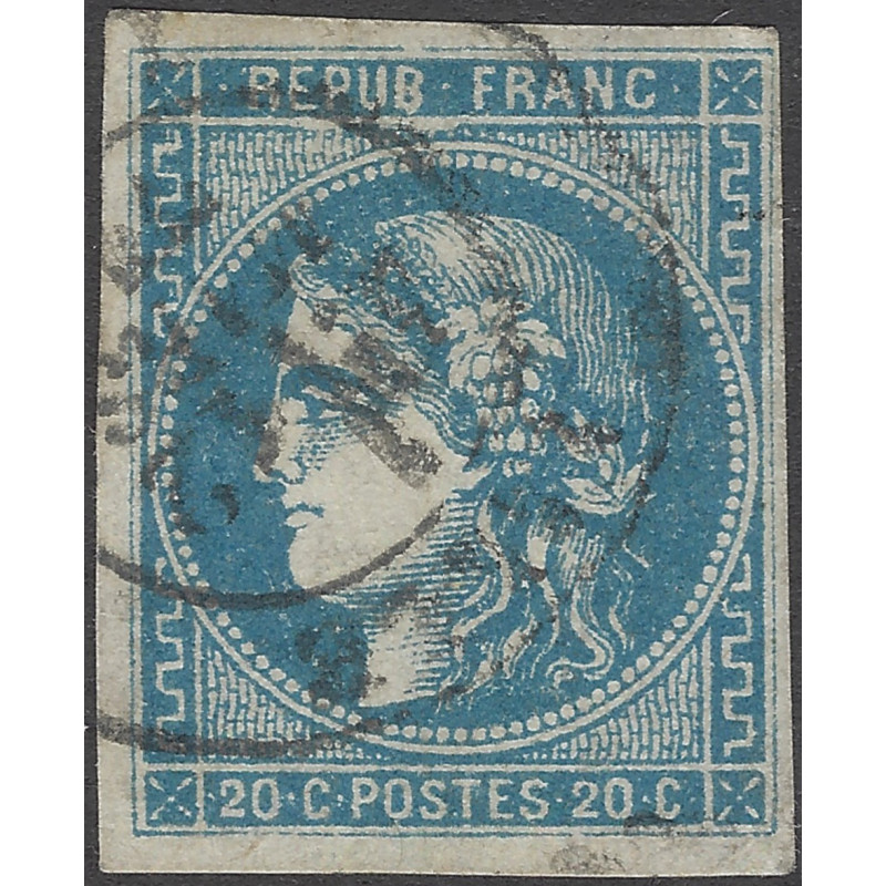 Bordeaux timbre de France N°46B oblitéré cachet à date T17.