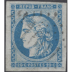 Bordeaux timbre de France N°45Ac impression fine oblitéré.