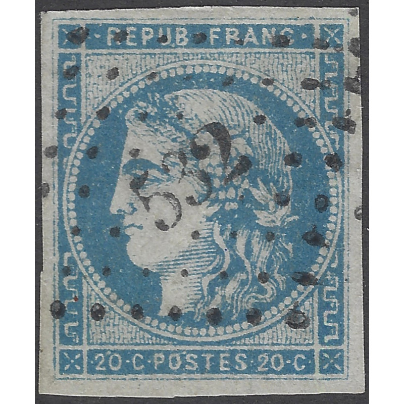 Bordeaux timbre de France N°45C oblitéré losange PC du GC.