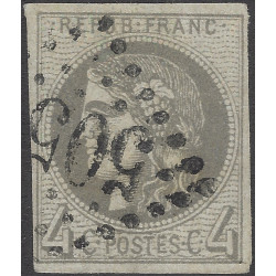 Bordeaux timbre de France N°41Bd gris foncé oblitéré.