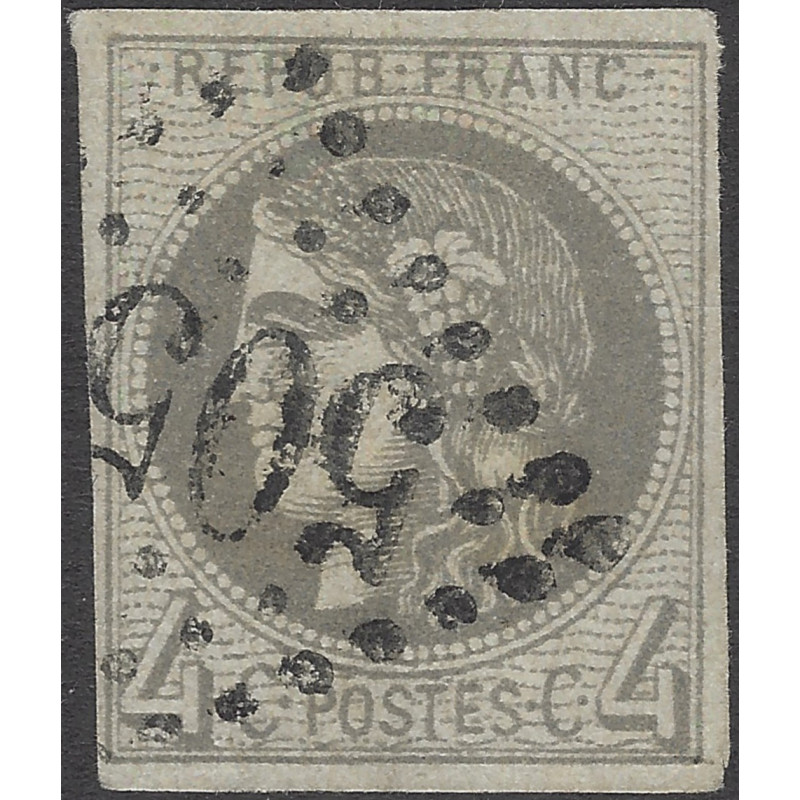Bordeaux timbre de France N°41Bd gris foncé oblitéré.
