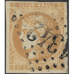Bordeaux timbre de France N°43Ba bistre orangé oblitéré.