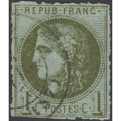 Bordeaux timbre de France N°39B percé en lignes oblitéré, R.