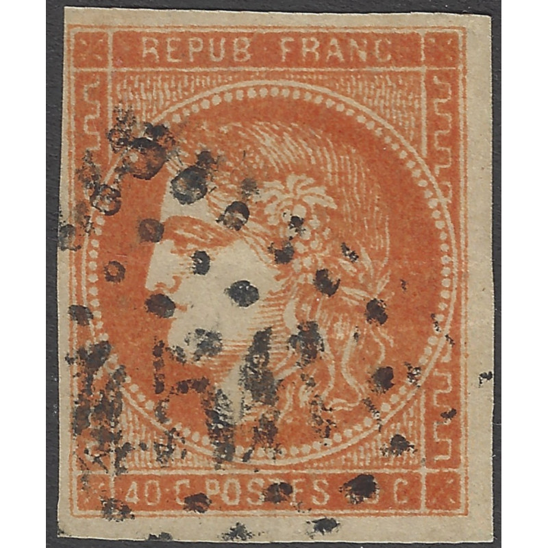 Bordeaux timbre de France N°48f ocre oblitéré, R.