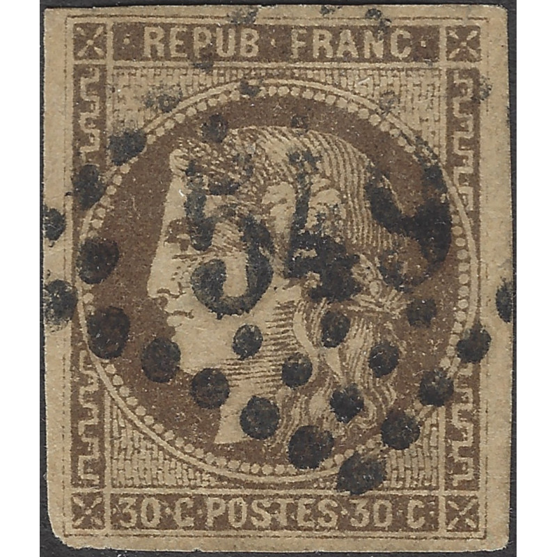 Bordeaux timbre de France N°47 oblitéré.
