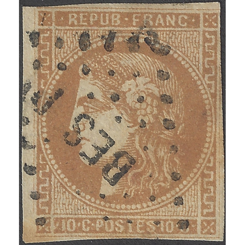 Bordeaux timbre de France N°43B oblitéré losange d'ambulant.
