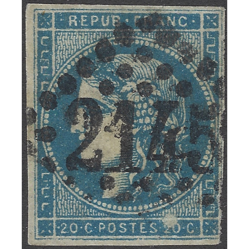Bordeaux timbre de France N°45C variété oblitéré.