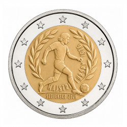 2 euros commémorative Slovaquie 2026 - Champion d'Europe de Football.