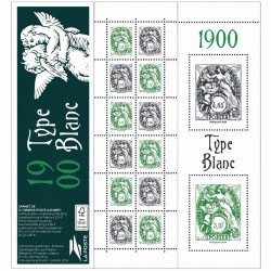Carnet mixte de 14 timbres Type Blanc 1900 neuf**.