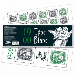 Carnet mixte de 14 timbres Type Blanc 1900 neuf**.