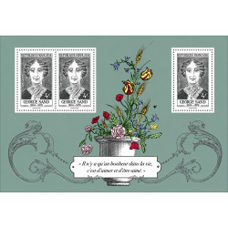 Feuillet de 3 timbres Georges Sand N°F5995 neuf**.