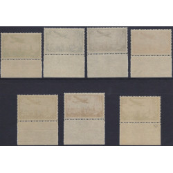 Timbres poste aérienne N°8-14 série Paris bord de feuille neuf**.