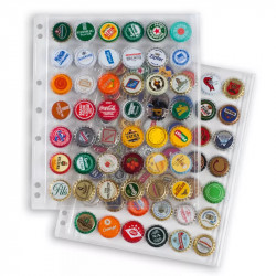 Pochettes transparentes ENCAP pour 42 capsules de champagne, bière, sodas.