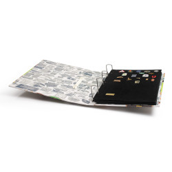 Album illustré pour collectionner 400 pin's.