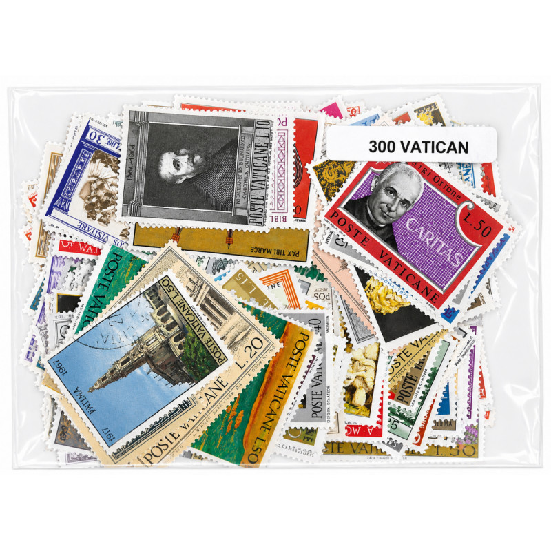 Vatican 300 timbres de collection tous différents.