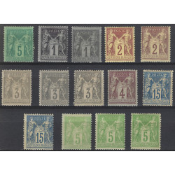 Classiques de France type Sage lot de 14 timbres neuf*.