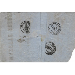 Empire timbre de France N°29B Bdf oblitéré GC 2598 sur pli pour Neufchâtel 1868.