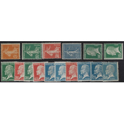 Semeuse / Pasteur timbres de France - lot de 2 séries neufs.