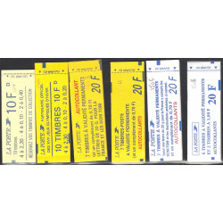 Lot de 6 carnets de timbres à composition variable neufs.