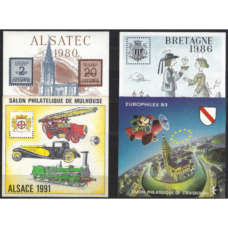 Lot de 4 blocs CNEP dont N°17a neuf**.