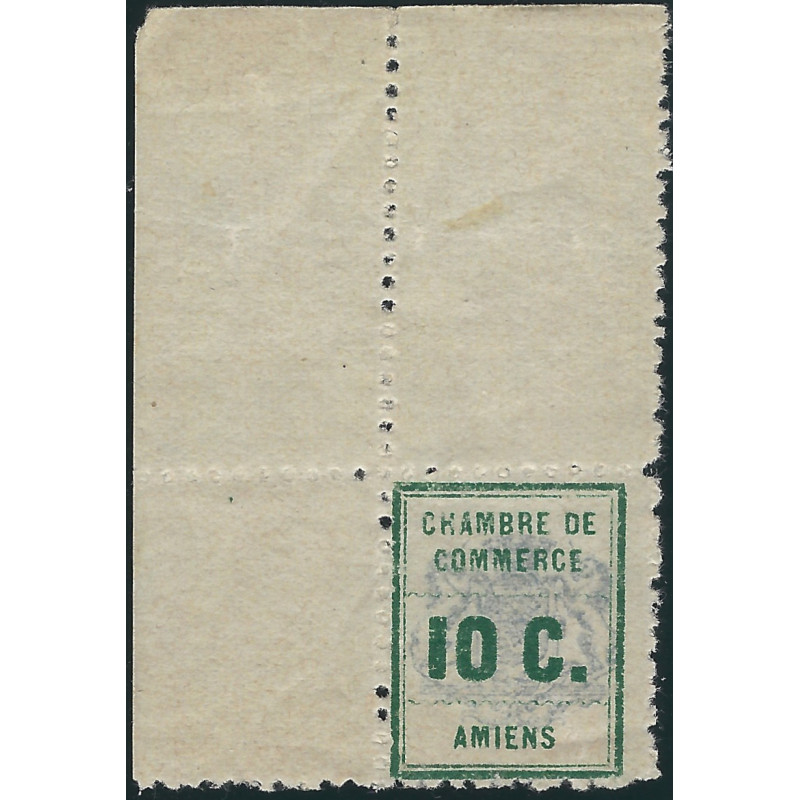 Timbre de grève Amiens N°1 coin de feuille neuf**.