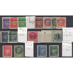 Libération lot de 15 timbres de France neufs.