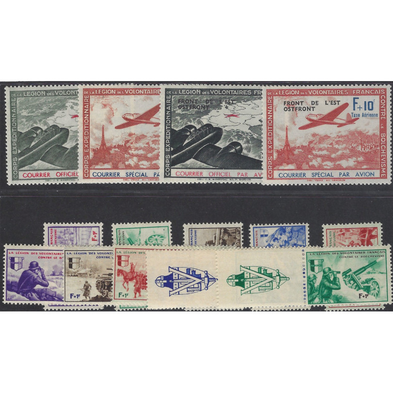 LVF timbres de France N°2-10 série neuf*.