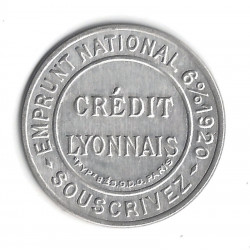 Porte timbre métallique Crédit Lyonnais 1920.