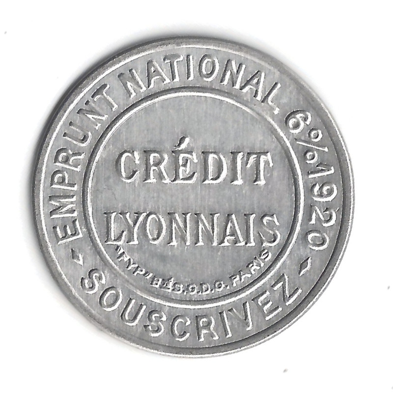 Porte timbre métallique Crédit Lyonnais 1920.