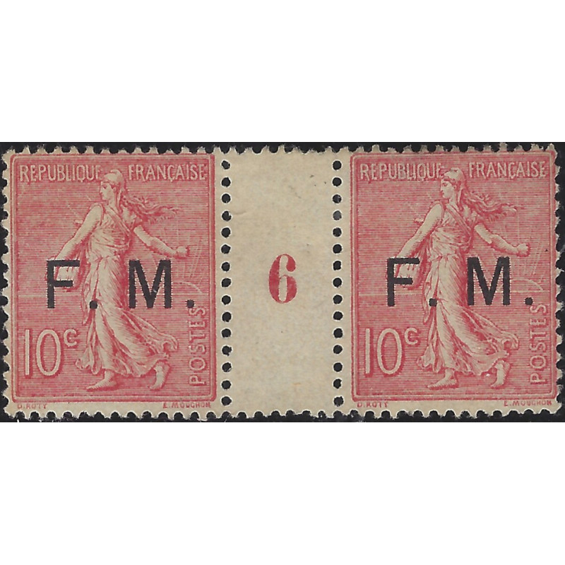 Timbre de Franchise Militaire N°4 paire millésime neuf (*).