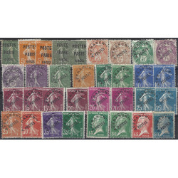 Lot de timbres préoblitérés de France 1920-1932 neuf (*).