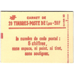 Carnet de 20 timbres type Sabine N°1973-C1a neuf**.