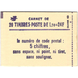 Carnet de 20 timbres type Sabine N°2101-C1 neuf**.