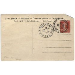 Cachet bureau temporaire Grand prix de l'ACF Strasbourg 14-7-1922 sur carte postale.