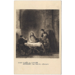 Cachet Journée du timbre Strasbourg 16 janvier 1938 sur Carte postale Musée du Louvre.